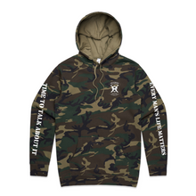 Load image into Gallery viewer, Victorian Brotherhood Hood Design 1 - Green Camo