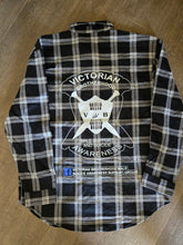 Load image into Gallery viewer, VICTORIAN BROTHERHOOD MENS CHECK SHIRT DESIGN 2 - COAL/BLACK
